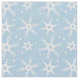 Modern Snowflake All-over Pattern Fabric