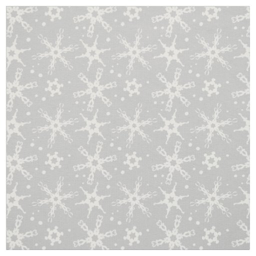 Modern Snowflake All-over Pattern Fabric