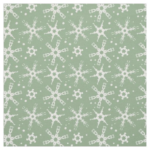 Modern Snowflake All-over Pattern Fabric