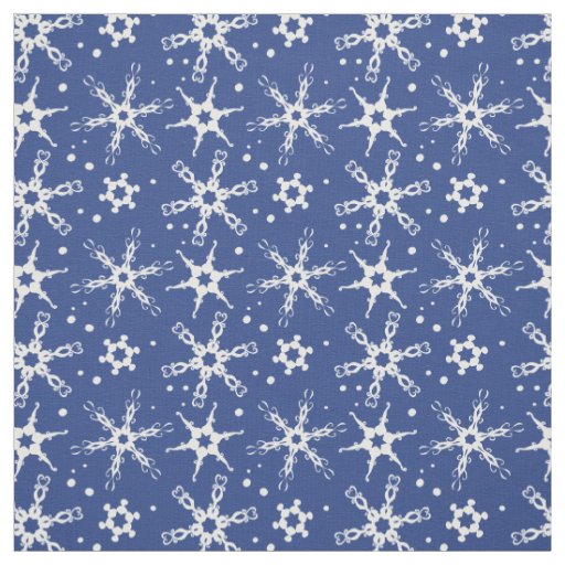 Modern Snowflake All-over Pattern Fabric
