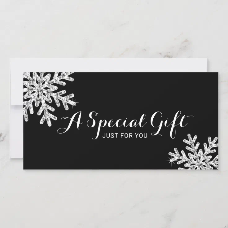 Modern Snowflake Beauty Salon Gift Certificates | Zazzle