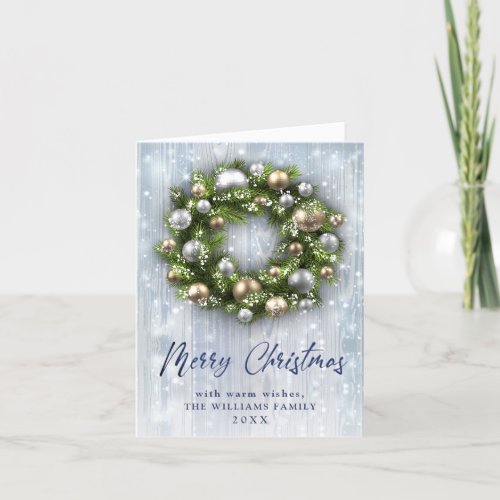 Modern Snowflake Christmas Corporate Greeting Holiday Card