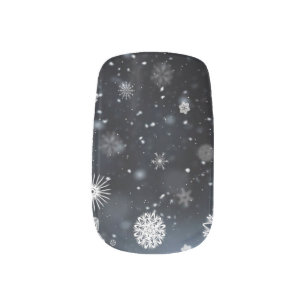 Modern Snowflake Design Minx Nail Art