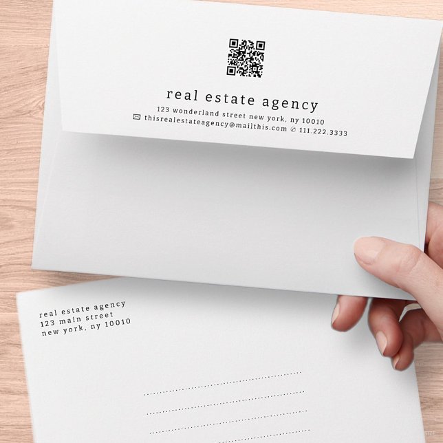 Modern Snowflake Real Estate Business Holiday Envelope (Creator Uploaded)