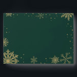 Modern Snowflake Return Address Custom Christmas Envelope<br><div class="desc">Elevate your holiday correspondence with our Modern Snowflake Return Address Custom Christmas Envelope in elegant emerald green and gold. This envelope blends contemporary design with classic holiday charm, featuring a minimalist snowflake motif that adds a touch of sophistication. Perfect for pairing with your photo Christmas cards, this custom envelope ensures...</div>