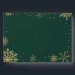 Modern Snowflake Return Address Custom Christmas Envelope<br><div class="desc">Elevate your holiday correspondence with our Modern Snowflake Return Address Custom Christmas Envelope in elegant emerald green and gold. This envelope blends contemporary design with classic holiday charm, featuring a minimalist snowflake motif that adds a touch of sophistication. Perfect for pairing with your photo Christmas cards, this custom envelope ensures...</div>