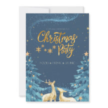 Modern snowflake winter Christmas Invitation XMAS