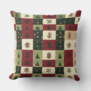 Modern Snowflake Winter Pillow – Neutral