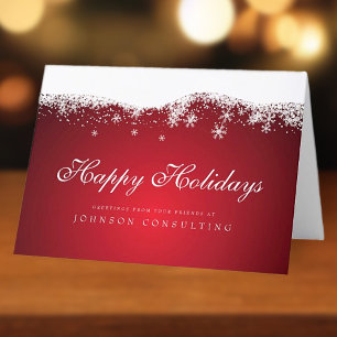 Modern Snowflakes Holiday Greetings