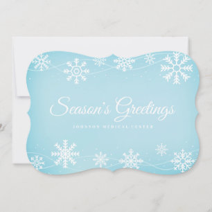 Modern Snowflakes Medical Season's Greetings Holiday Card