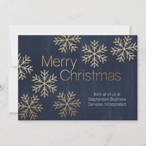 Modern Snowflakes Merry Christmas Business Holiday Card