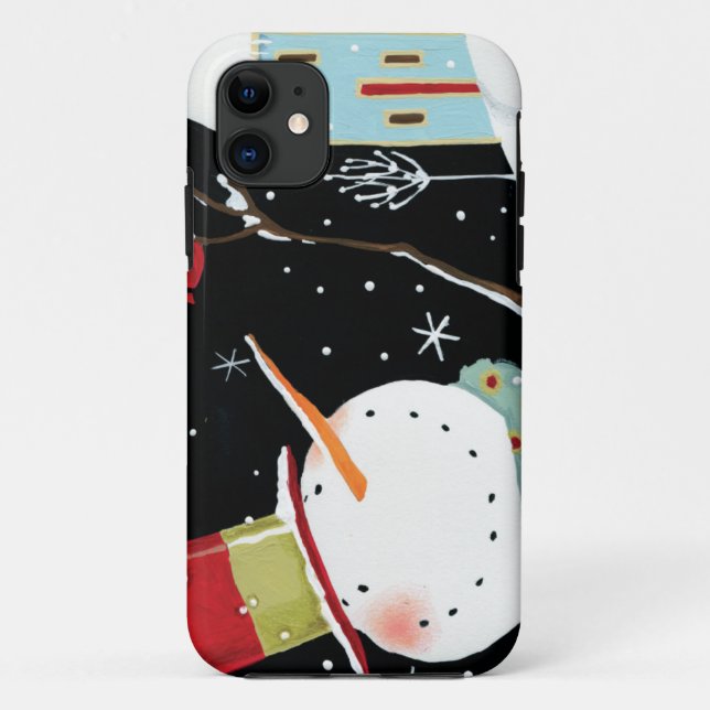 Modern Snowmen Winter Home Case-Mate iPhone Case (Back)