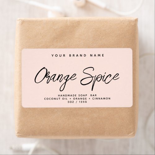 Modern soap simple elegant cosmetics label