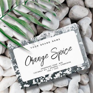 Modern soap simple elegant cosmetics rectangular sticker