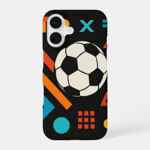 Modern Soccer Art iPhone 16 Case
