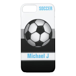 Modern Soccer Ball Blue personalized iPhone 7 Case