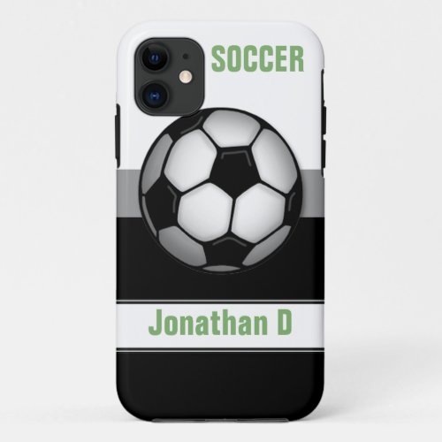 Modern Soccer Ball green custom iPhone 5 Case