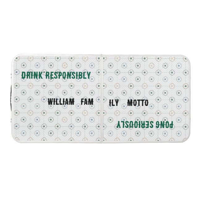Modern Soccer Ball Grid Pattern | Sports Themed Beer Pong Table (Top)