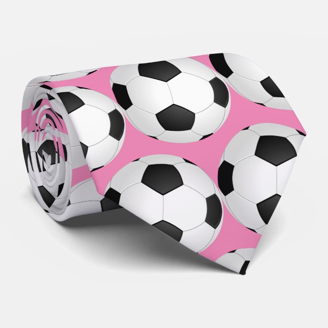 modern soccer ball pattern for her neck tie (Rolled)