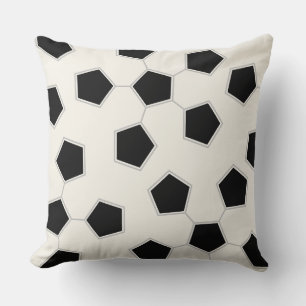 Modern Soccer Ball Print Double-Sided Throw Pillow