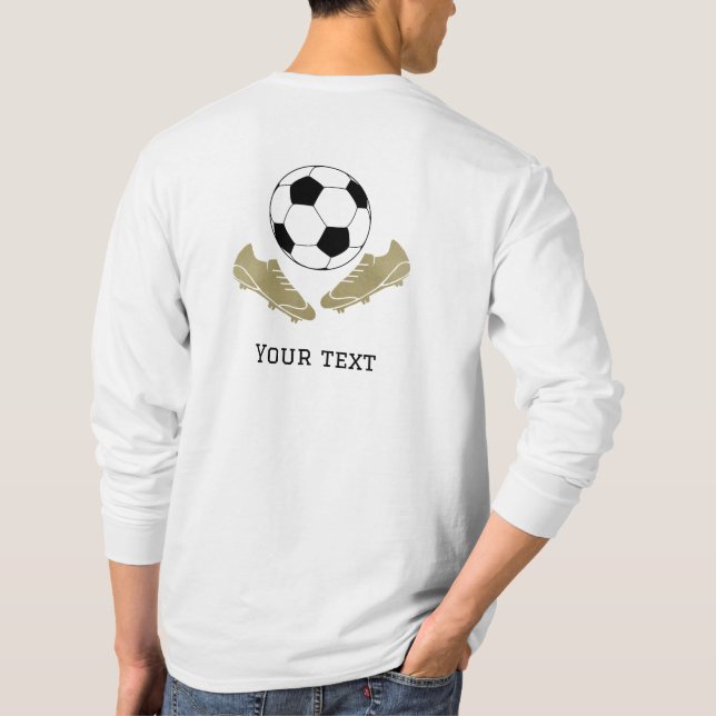 Modern Soccer Cleats Ball  T-Shirt (Back)