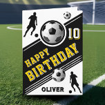 Modern Soccer Football Ball Player Birthday  Card