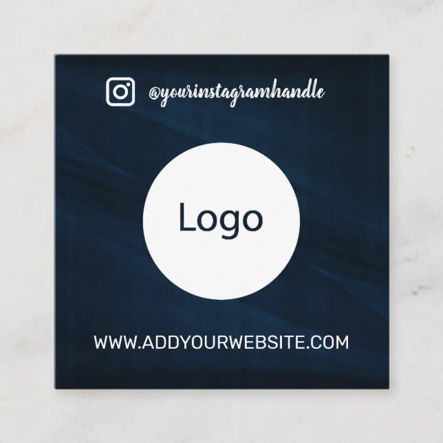 Modern social media add logo photo Info QR code Square Business Card ...