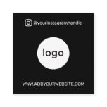 Modern social media add your logo photo QR code Square Business Card Modern social media add your logo photo QR code Square Business Card