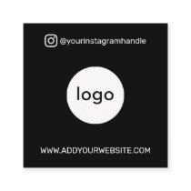 Modern social media add your logo photo QR code Square Business Card Modern social media add your logo photo QR code Square Business Card