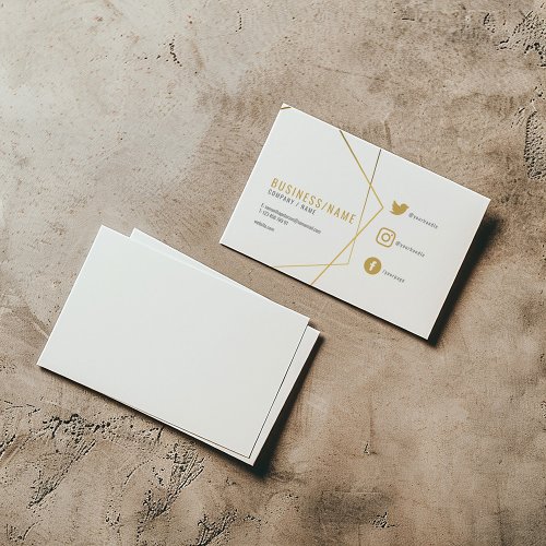 Modern social media business card business card