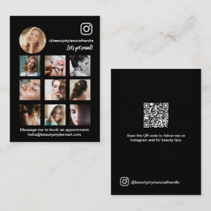 Modern Social Media Card with QR code