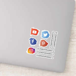 Modern Social Media Custom Sticker
