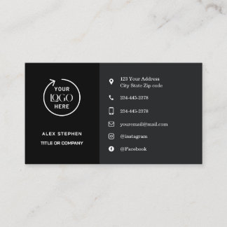 Modern Social Media Icons Business Card 