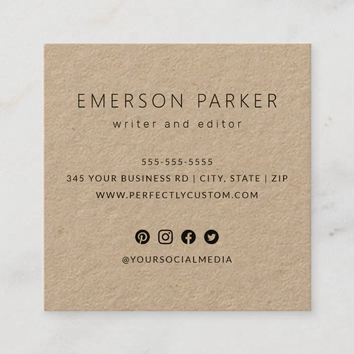 Front-110 LBS Thick Paper Design Your Own Personalised Artistic Business Card Custom Visiting Card
