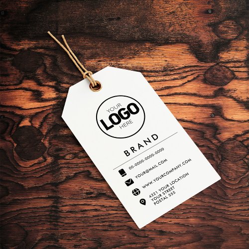 Modern Social Media Logo Hang Tag