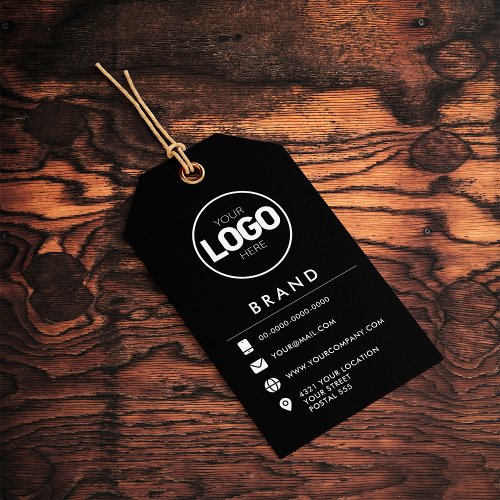 Modern Social Media Logo Hang Tag