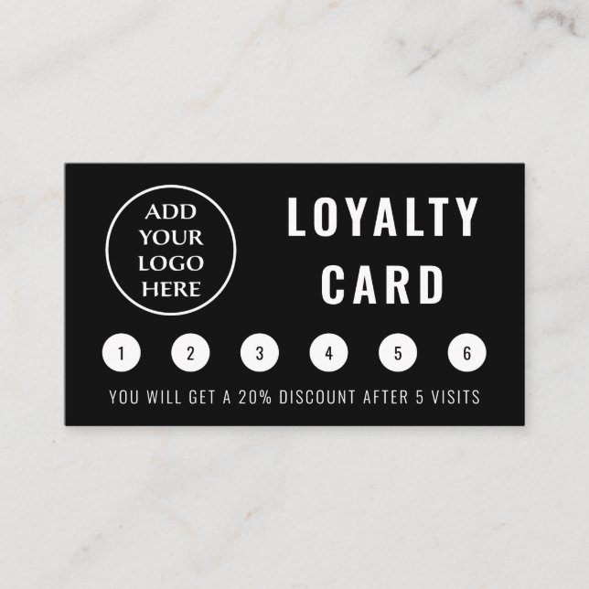 Modern Social Media Professional Business Logo Loyalty Card (Front)