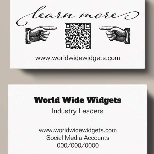 Modern Social Media QR Code Professional Business Card
