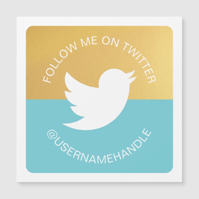 Modern Social Media Twitter Follow Me (Front)