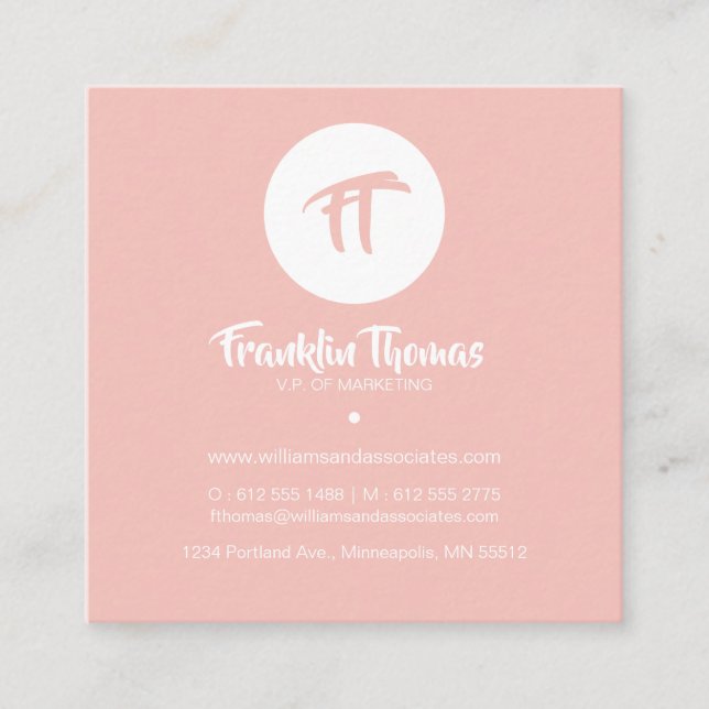 Modern Soft Colors Leaves Pattern Business Card (Front)