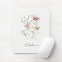 Modern Soft Floral Custom Name