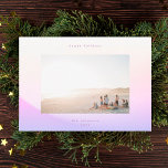 Modern Soft Gradient Minimalism Christmas Happy Holiday Card<br><div class="desc">Spread holiday cheer with this festive on trend minimalism holiday card -  Modern Soft Gradiet Minimalism Christmas Happy Holiday Card  - featuring a photo. The greeting on the back will change to compliment the front. A really wholesome,  unique card that will be sure to spread holiday joy!</div>