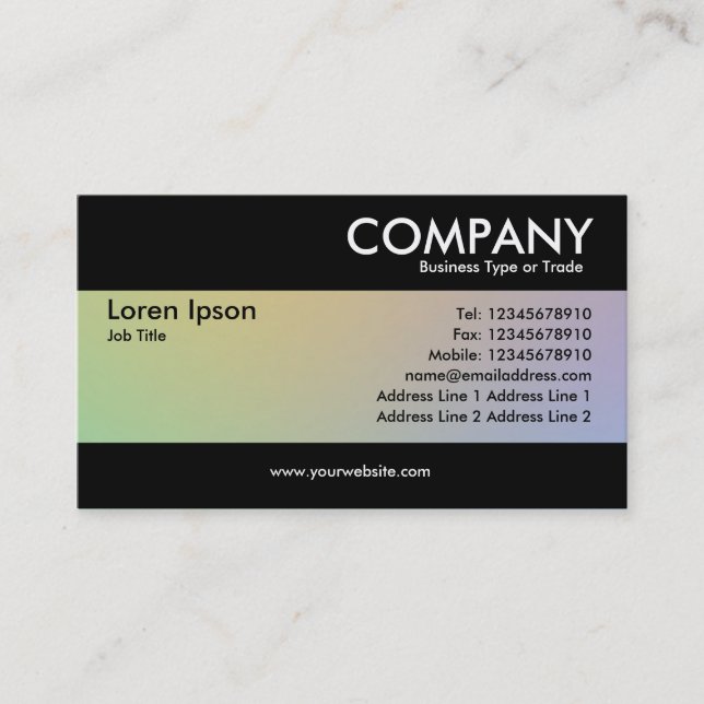 Modern - Soft Gradients Business Card (Front)