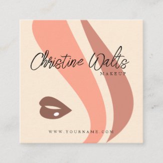 Modern Soft Peach and Earthy Makeup Artist QR