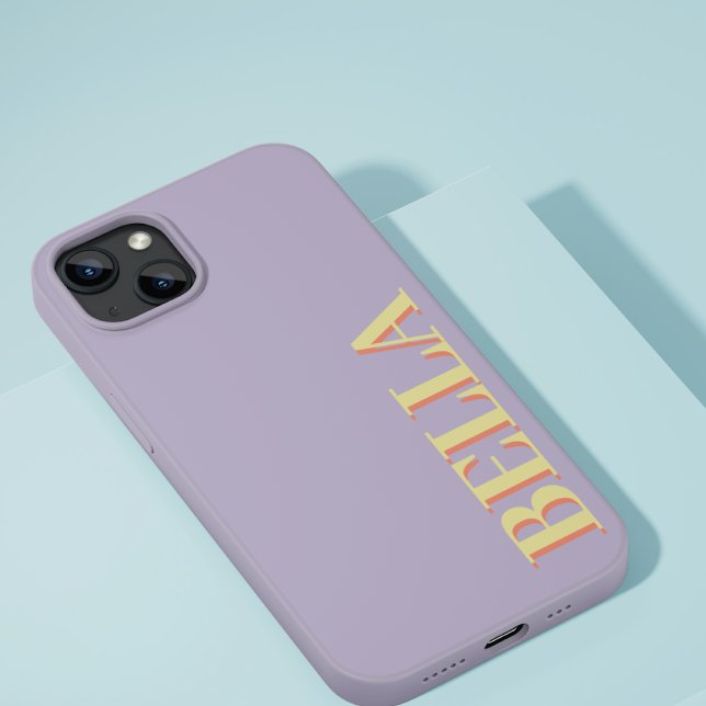 Modern soft Purple initial minimal contemporary Case-Mate iPhone Case (Creator Uploaded)