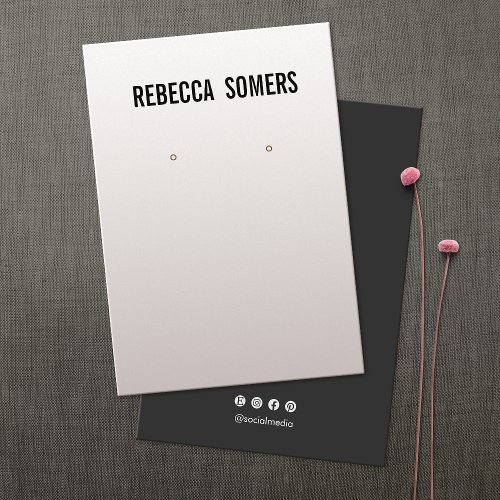 Modern Soft Silver Earring Display Card