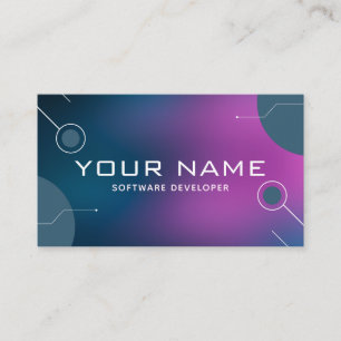 Modern Software Developer Technology Web Designer  Business Card