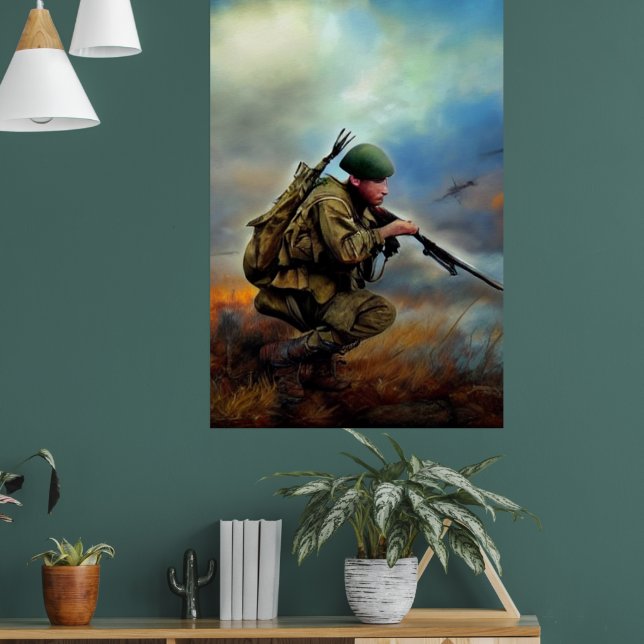 Modern Soldier AI Digital Art Poster #01 (Living Room 1)
