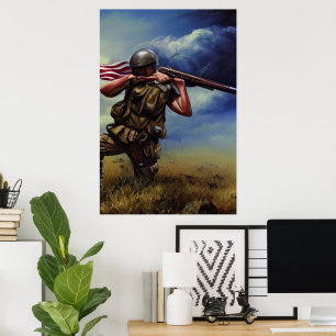 Modern Soldier AI Digital Art Poster #04