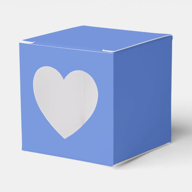 Modern Solid Blue Simple Chic Elegant Favor Box (Front Side)